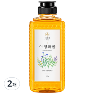 지야 100% 자연 천연 야생화꿀, 2개, 500g