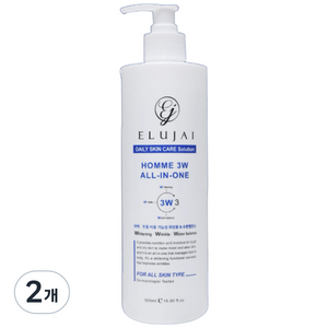 엘루자이 남성 옴므 3W 콜라겐 올인원 크림, 2개, 500ml