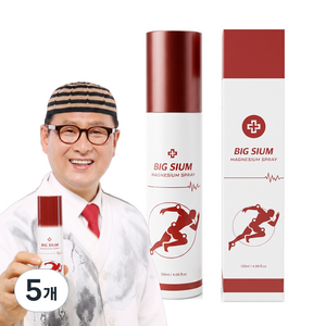 빅슘 뿌리는 마그네슘 스프레이, 120ml, 5개