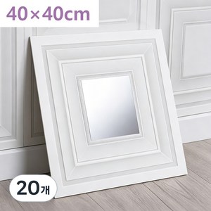 시스슈 붙이는 벽지 폼블럭 접착식 3D 벽돌 벽지 방음 단열 곰팡이방지 인테리어 시트지, 20개, 흰색 벽시트 + 은색 패치