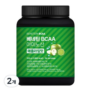 베네틴 BCAA 7000 필수 아미노산 보충제 애플라임맛, 2개, 510g