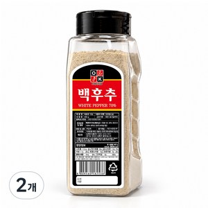 백후추 대용량 화이트페퍼, 2개, 400g