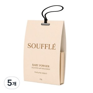 수플 차량용 방향제 독일산 특허 우드칩 20g, 베이비 파우더, 5개