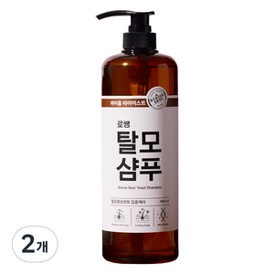 로쌩 맥주효모 마이크로바이옴 탈모 샴푸, 1L, 2개