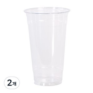 리밀 22온스 대용량 엑스라지 투명 아이스컵 92파이 PET 카페 업소용 테이크아웃 일회용컵, 2개, 100개입, 650ml