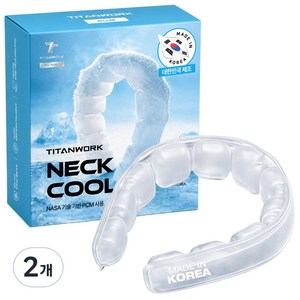 타이탄워크 쿨업 넥쿨러 아이스 어린이인증 PCM 스포츠 넥밴드, 2개, 화이트