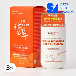 엠디원 인센티브 펩타이드 컴플렉스 비듬 한방 샴푸, 3개, 350ml