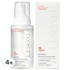 [르소넬 여성청결제] 미국 FDA 인증 약산성 락토 페미닌 포밍 워시, 4개, 300ml