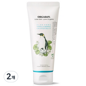 오가본 씨앗품은 유기농 시원 수딩젤 세트, 150ml, 2개