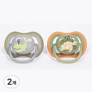 필립스아벤트 울트라 에어 노리개 젖꼭지 2종 세트 SCF085, 6~18개월, 거북이 + 고래, 1세트