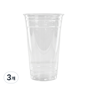 [98파이 투명컵 50P] 일회용 투명컵 플라스틱PET 테이크아웃컵, 3개, 600ml, 50개입
