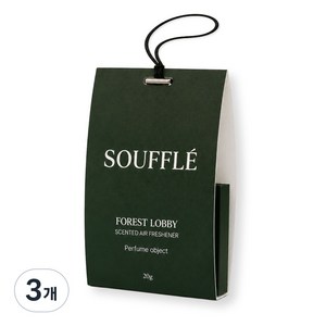 수플 차량용 방향제 독일산 특허 우드칩 20g, 포레스트 로비, 3개