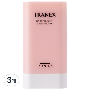 트라넥스 끈적임 백탁 없는 라이트 비건 선스틱 20g PA++++ SPF 50+, 3개