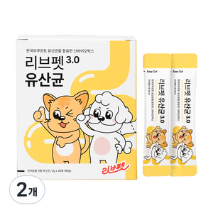 리브펫 반려동물 3.0 영양제, 60g, 장건강/유산균, 2개