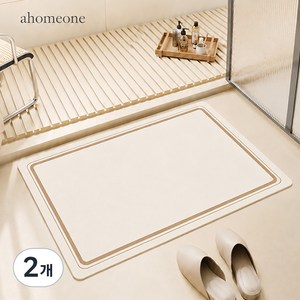 Ahomeone 빨아쓰는 규조토 발매트 화장실/욕실/베란다/싱크대/주방 발매트, 2개, C타입