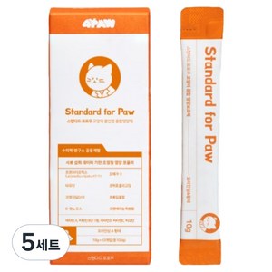 펄송 포포우 고양이 오리 레시피 올인원 츄르 영양제 유산균 오메가 타우린, 5세트, 종합영양제, 10회분