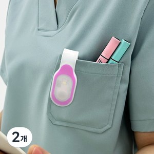 너스피아 LED 실리콘 램프 휴대용 손전등 자전거 조명 랜턴 간호사용품 소형후레쉬, 2개, 핑크