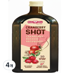 1979폴스카로자 크랜베리 원액 로즈힙 라즈베리 주스, 4개, 500ml