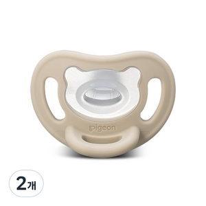 더블하트 Soft Buddy 노리개 젖꼭지 버디노리개2단계 퍼플M, 2단계, 베이지, 2개