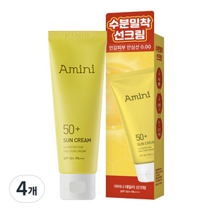 아미니 데일리 저자극 수분 선크림(SPF50+), 4개, 50ml
