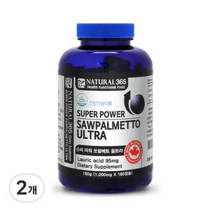 내츄럴365 슈퍼파워 쏘팔메토 울트라 180g, 180정, 2개