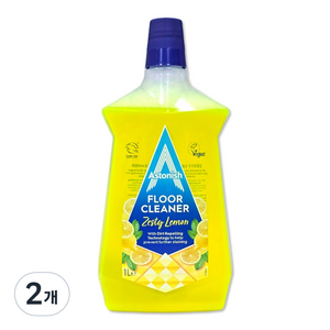 아스토니쉬 바닥전용클리너 제스티 레몬향 바닥 클리너, 2개, 1000ml