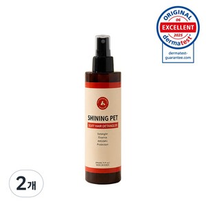 샤이닝펫 실키헤어 디탱글러 강아지 미스트 엉킨털 정전기 윤기 보습, 200ml, 2개