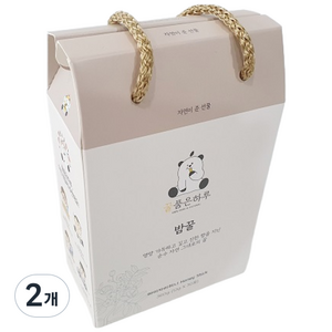 마미자리허니 국내산 100% 자연 벌꿀 꿀품은하루 꿀스틱 선물 답례품, 2개, 360g