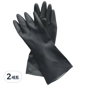 하우스팡 라텍스 천연 블랙 주방 설거지 청소용 방수 다용도 고무장갑, 미디움5EA, 2세트