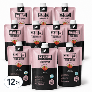 논앤밭위드 프로틴 귀리쉐이크 딸기맛, 30g, 12개