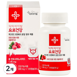 닥터바이탈 요로건강 크랜베리 방광영양제 36g, 120정, 2개