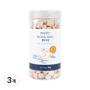 프롬벳 반려동물 동결건조 트릿 간식, 북어, 80g, 3개