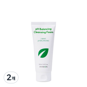 아원 저자극 판테놀 수분폭탄 비건 쿨링 클렌징폼 건성 중건성 민감성 피부용, 150ml, 2개