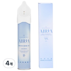 [10L 고농도] 의약외품 에어리아 휴대용 산소캔 816ml, 4개
