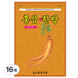 글로벌스토어 붙이는 홍삼 건강파스 패드 인삼 골드 한방 엘보, 16개