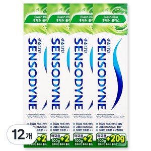센소다인 후레쉬 치약 잇몸 충치 시린이 불소 치약, 120g, 12개