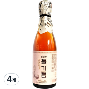 시장쏙 전연화 들기름, 300ml, 4개