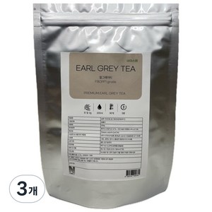 실론 프리미엄 얼그레이 티 찻잎 (최상위 등급 FBOPF1 프리미엄 스리랑카산 얼그레이 / Earl Grey), 3개, 1개입, 200g