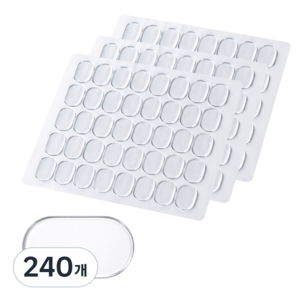 투명 양면 접착 패드 피규어 고정 스티커 미끄럼방지 젤 패드 소품 고정 테이프 13x8mm, 240개