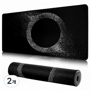 게이밍 장패드 900x400mm 3mm 대형 마우스패드 블랙 디자인 데스크매트, 설계도1, 2개