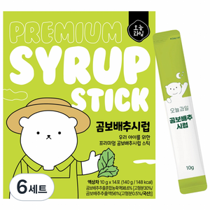 국내산 곰보배추 시럽 스틱 배암차즈기 진액 14포 아기 유아 어린이 기관지 목건강, 6세트, 140g