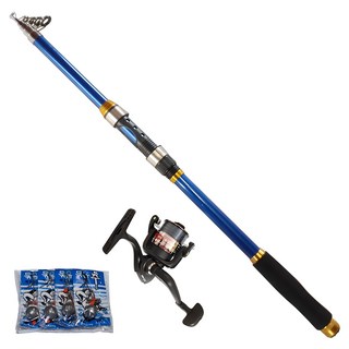 Aspen Cheongwol Gaetbawi 防波堤一次性釣魚竿 3 件套, 混色