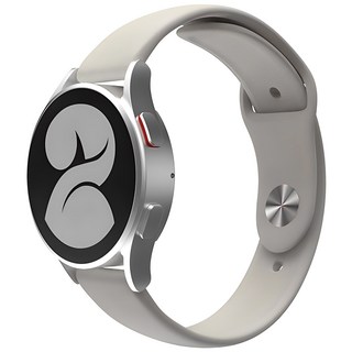 Sinjimoru Galaxy Watch 相容矽膠錶帶, 淺灰色, 1個