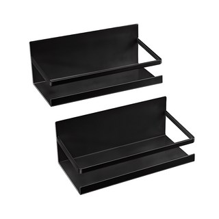 코멧 초강력 냉장고 자석 선반 2개입, 블랙