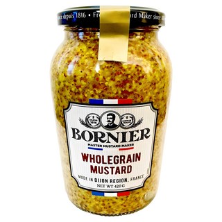 BORNIER 全穀芥末籽醬, 420g, 1個