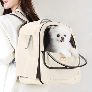 레토 강아지 이동가방 백팩 LDD-B03, 베이지, 1개