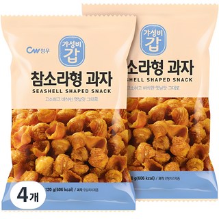 청우식품 참소라형 과자, 120g, 4개