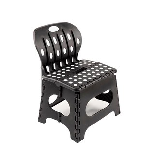LIKEHOUSE 摺疊椅 折疊椅 凳子, 黑色, 1個
