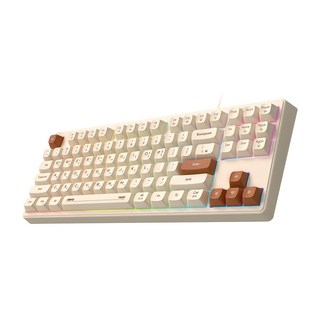 앱코 저소음 텐키리스 멤브레인 87키 키보드, 오트밀, MK87, 제조사축