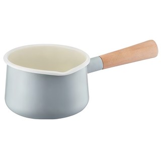 LocknLock 樂扣樂扣 Suit Mellow搪瓷IH爐適用牛奶鍋, 14cm, 煙燻灰, 1入